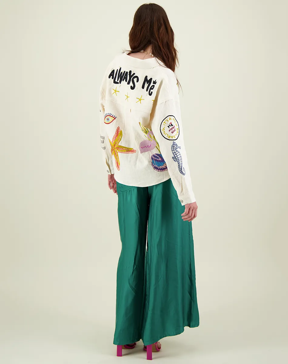 Annie Green Wide Leg Pants
