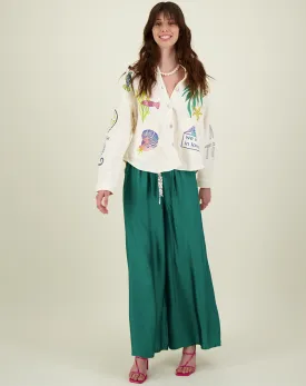 Annie Green Wide Leg Pants