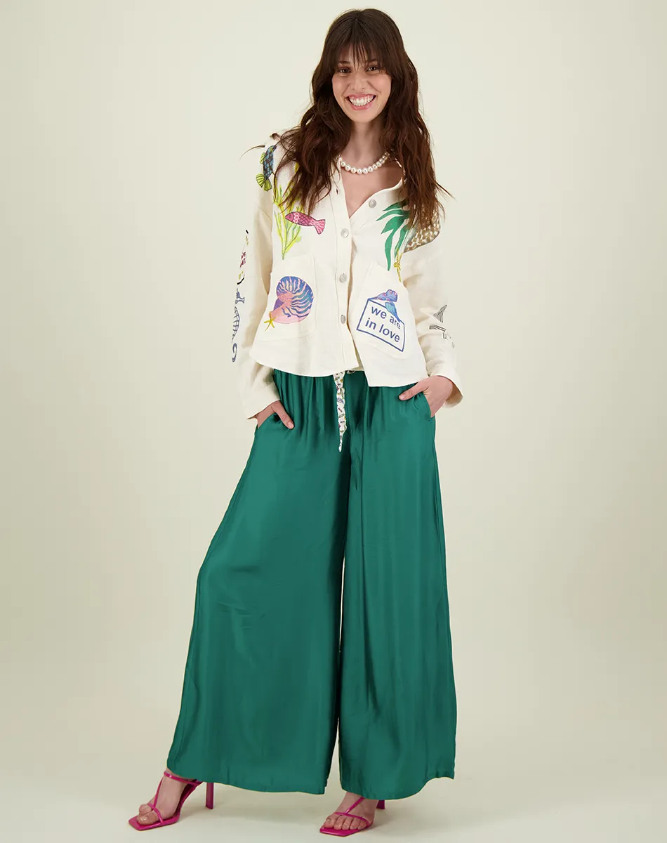 Annie Green Wide Leg Pants