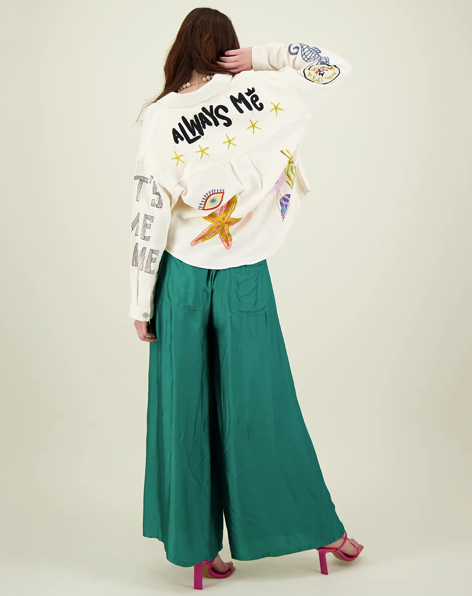 Annie Green Wide Leg Pants