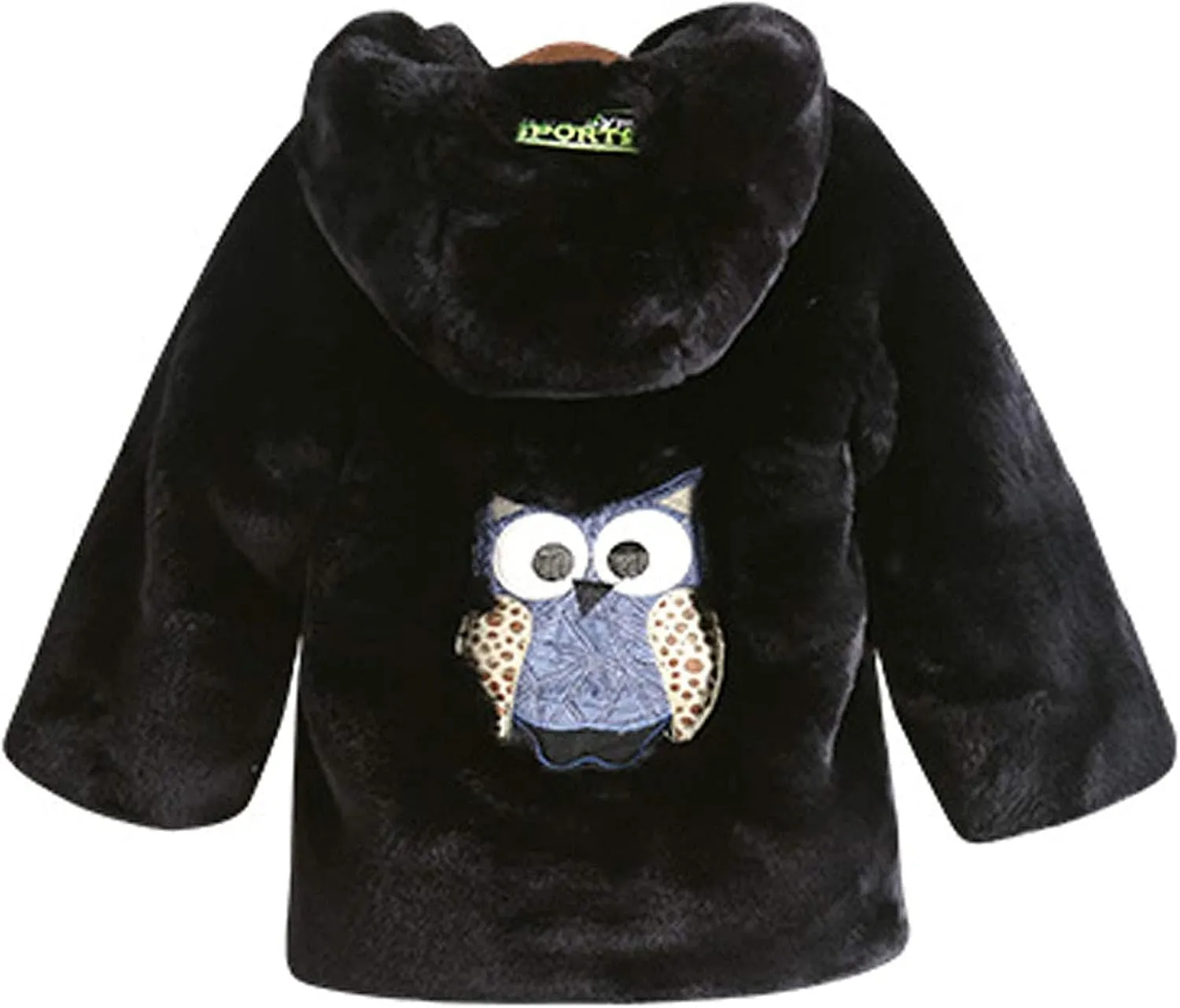 ASHER FASHION Little Big Girls Winter Outfit Hooded Fur Jacket Warm Cotton Fleece Thick Coat Outwear