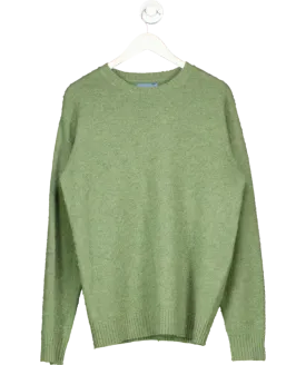 Beaufort & Blake Green Lambswool Crew Neck Sweater UK M