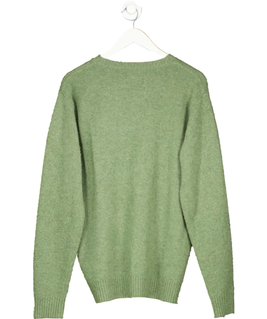 Beaufort & Blake Green Lambswool Crew Neck Sweater UK M