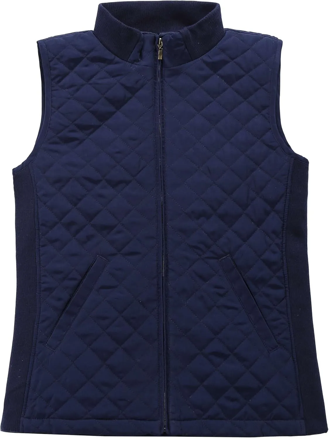 Bienzoe Women Quilted Casual Vest: Lightweight Packable Sleeveless Jacket