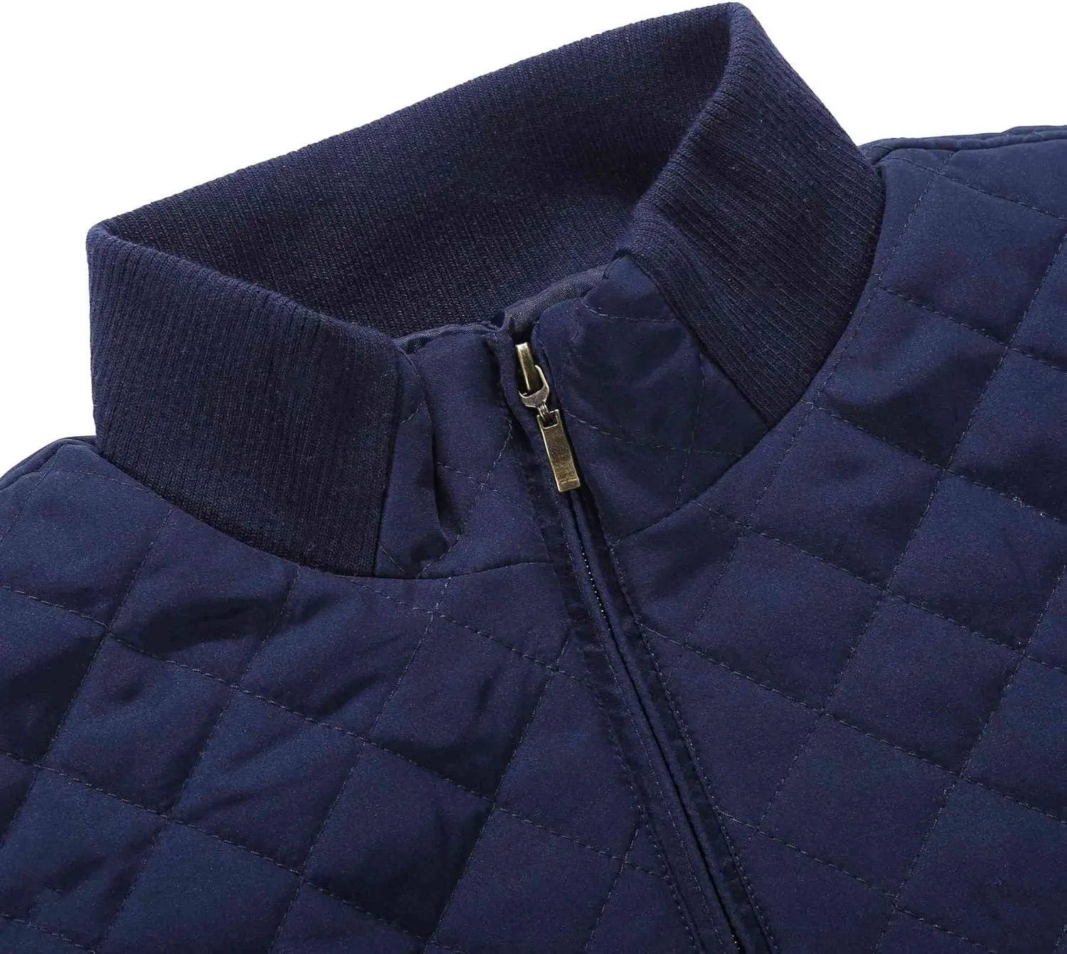 Bienzoe Women Quilted Casual Vest: Lightweight Packable Sleeveless Jacket