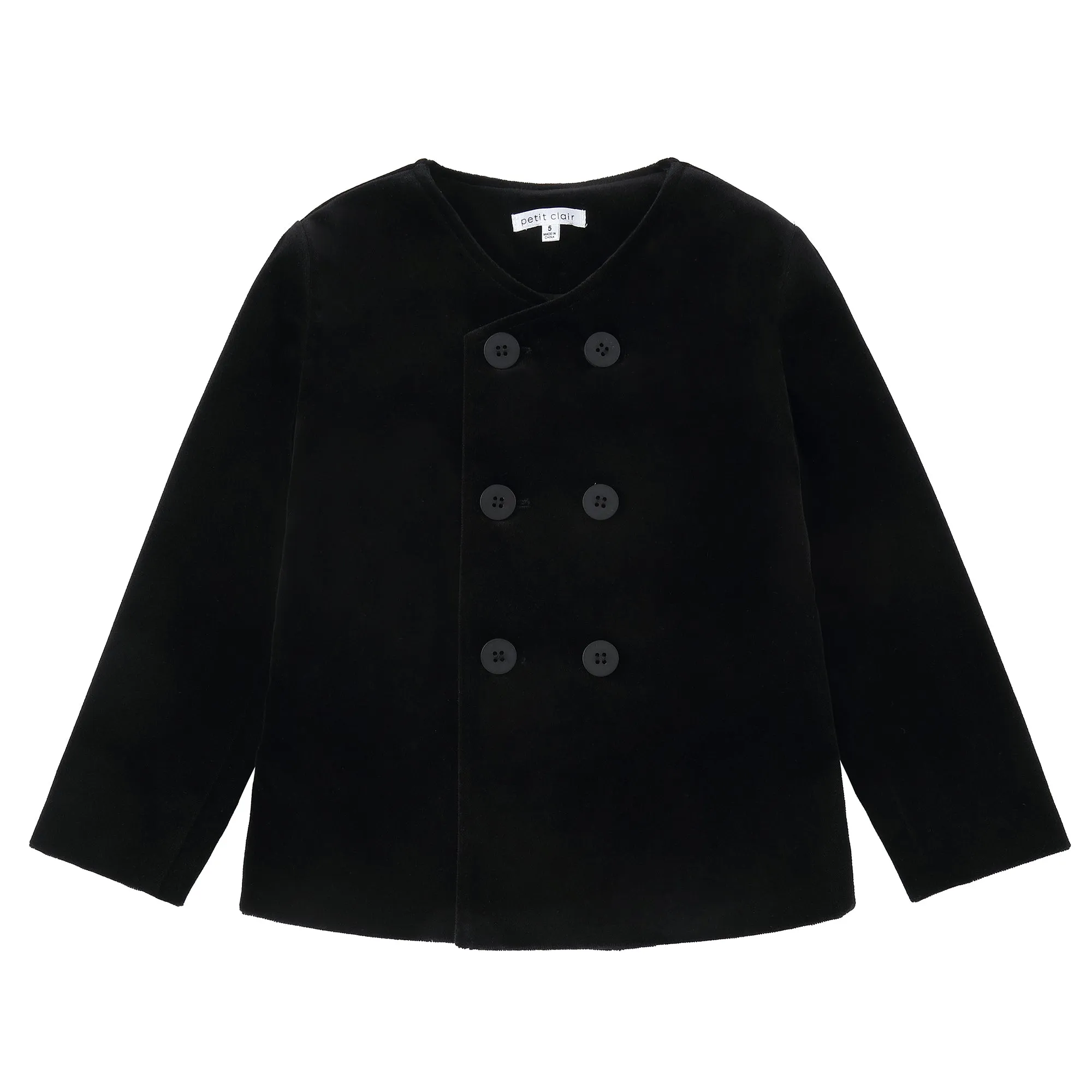 Black Velvet Double Breasted Blazer