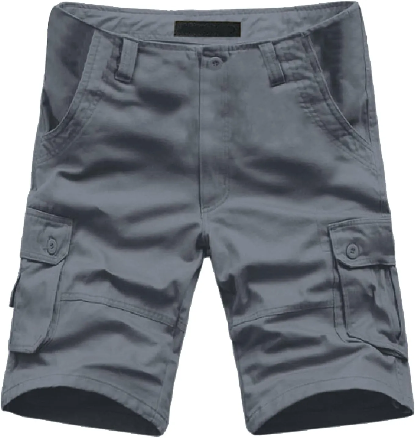 Cargo Shorts for Men Elastic Waist Flat Front Casual Pants Summer Training Tactical Workout SweatShorts with Pockets