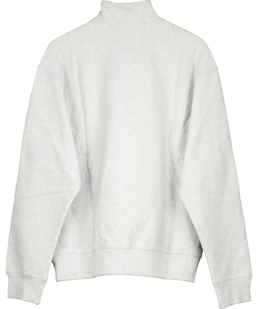 Carhartt WIP Grey Half Zip American Script Sweater UK M