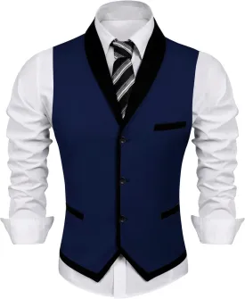 COOFANDY Men's Suit Vest Slim Fit Formal Business Dress Vest Casual Wedding Waistcoat