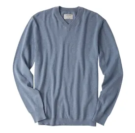 COTTON CASHMERE V-NECK GOLF SWEATER