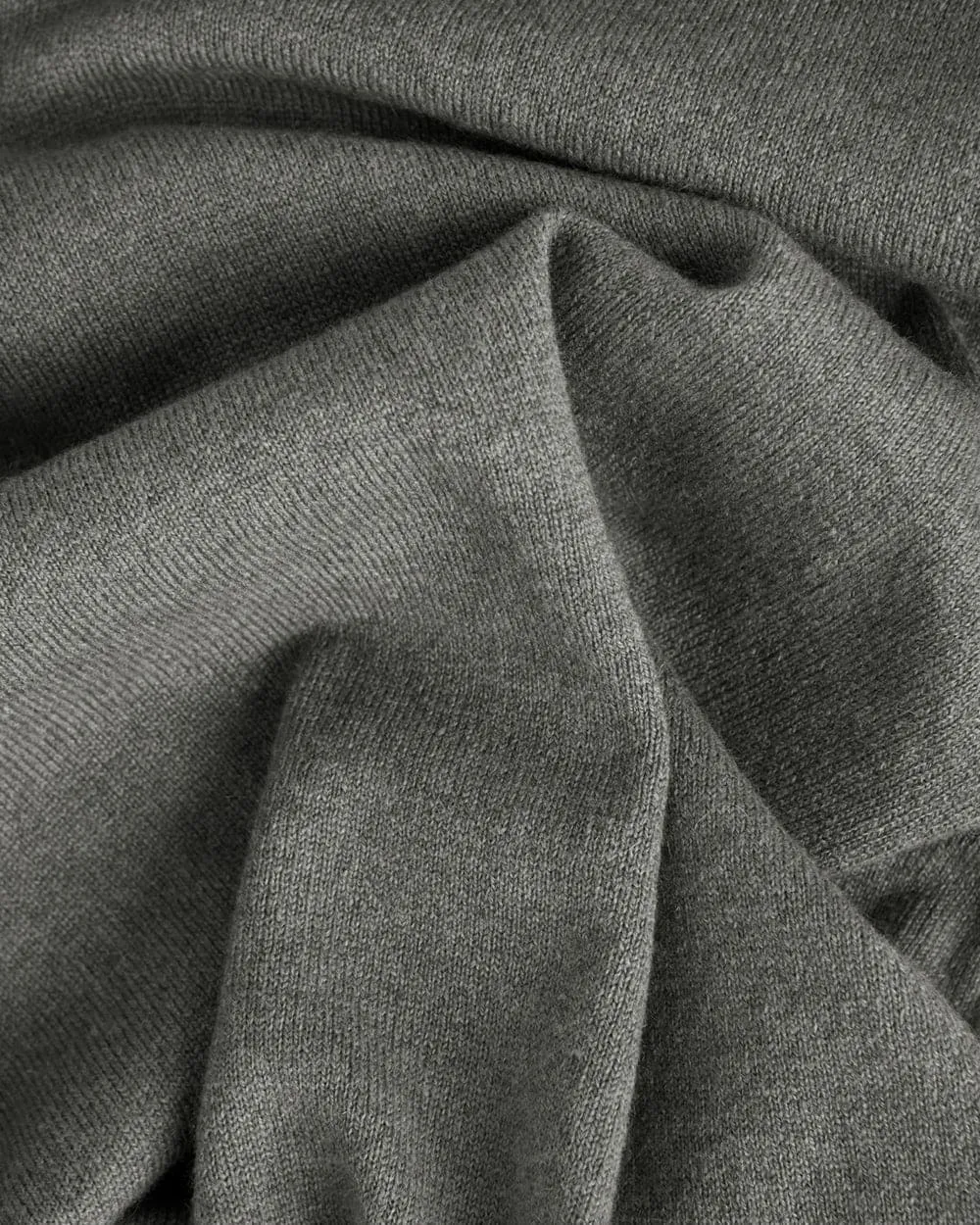 Dark Grey V-Neck Cashmere Sweater