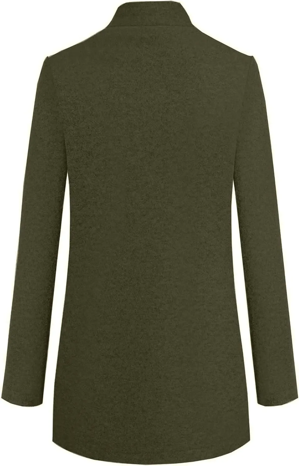 GRASWE Warm Lapel Wool Coat For Women Trench Jacket Long Sleeve Overcoat Outwear Pea Coat