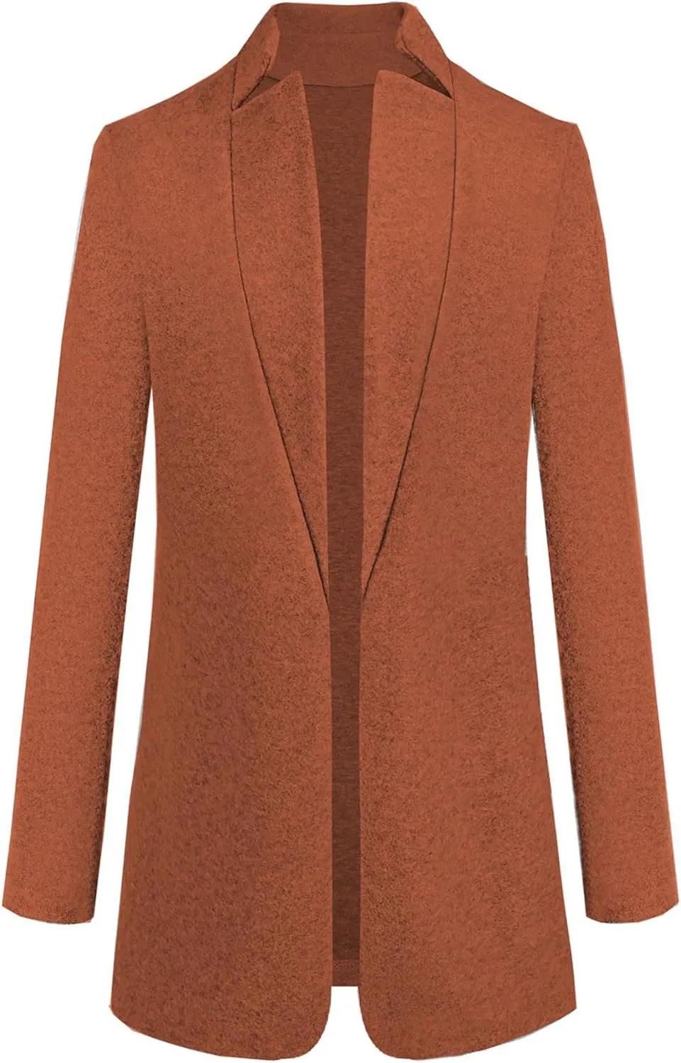 GRASWE Warm Lapel Wool Coat For Women Trench Jacket Long Sleeve Overcoat Outwear Pea Coat