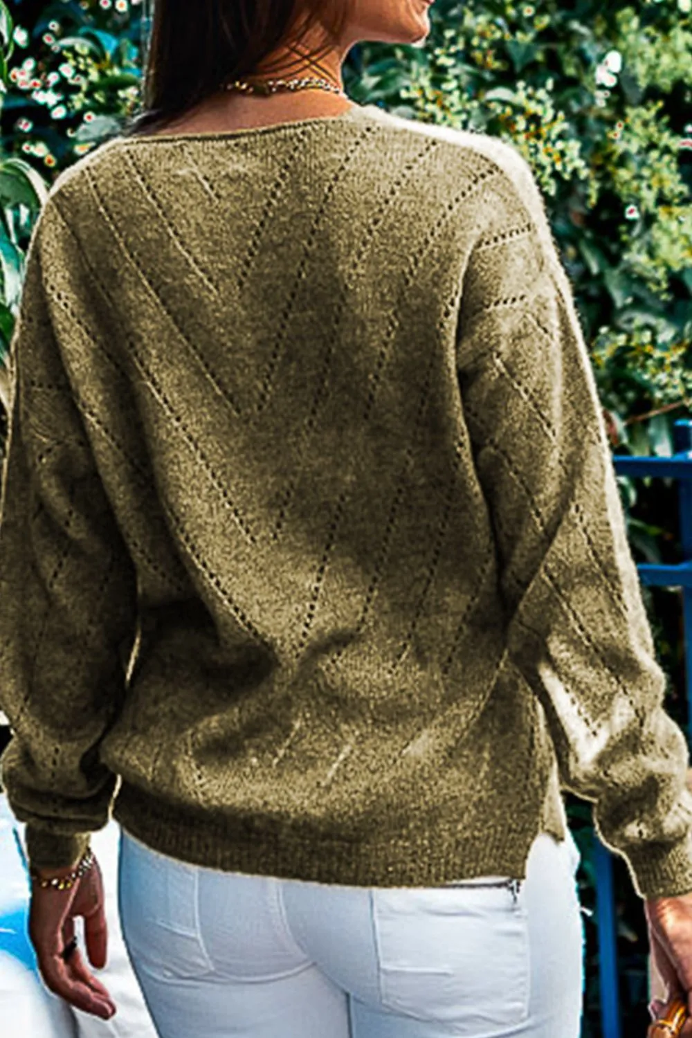 Olive V-Neck Sweater