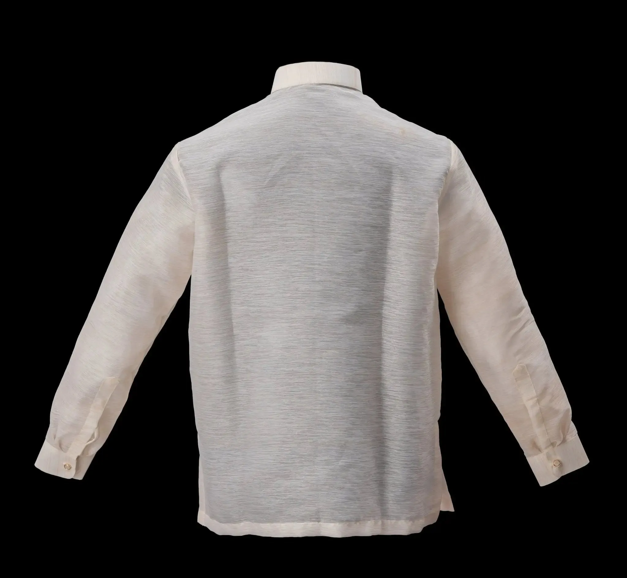 QUEZON Classic Men's Barong in Brown with Chinese Collar - Jusilyn Fabric