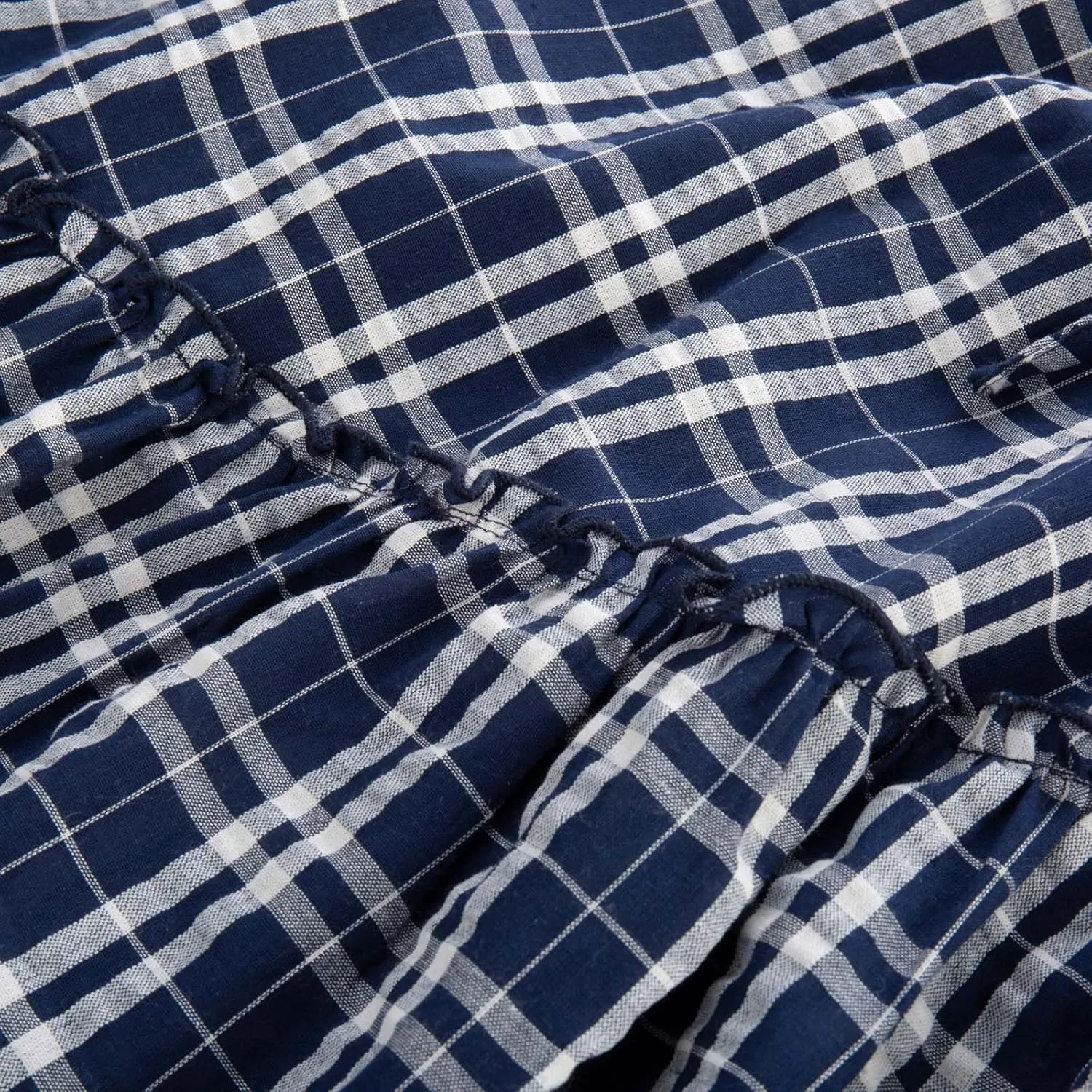 Scarlet Darkness Women Plaid Skirt High Waist A Line Tiered Long Skirt with Pockets