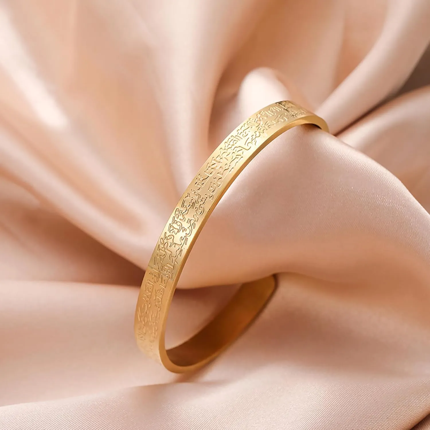 VASSAGO Ayatul Kursi Bracelet for Women Men Muslim Quran Allah Openable Bangles Arabic Calligraphy Cuff Bracelet Islam Eid Islamic Jewelry Gifts